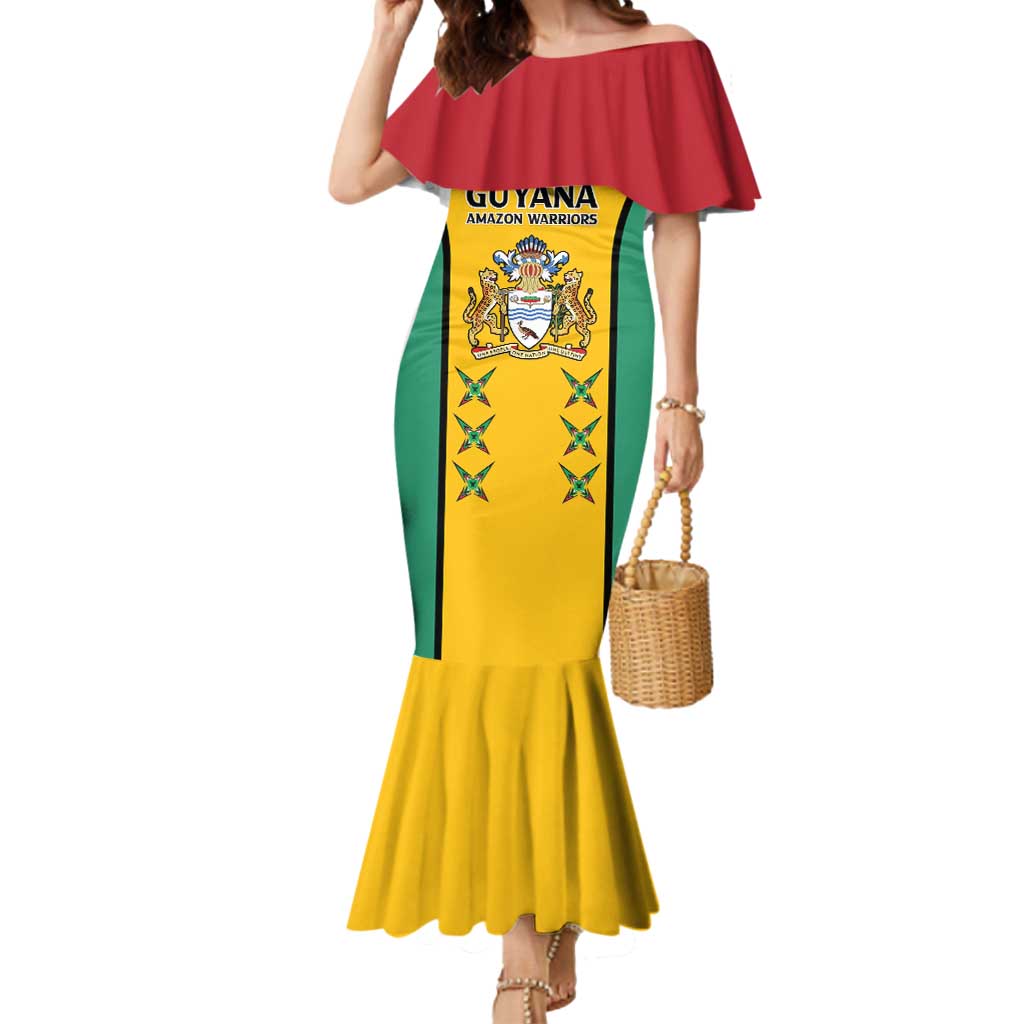 Custom Guyana Cricket Mermaid Dress Come On Amazon Warriors