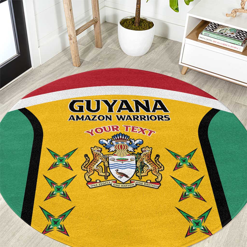 Custom Guyana Cricket Round Carpet Come On Amazon Warriors