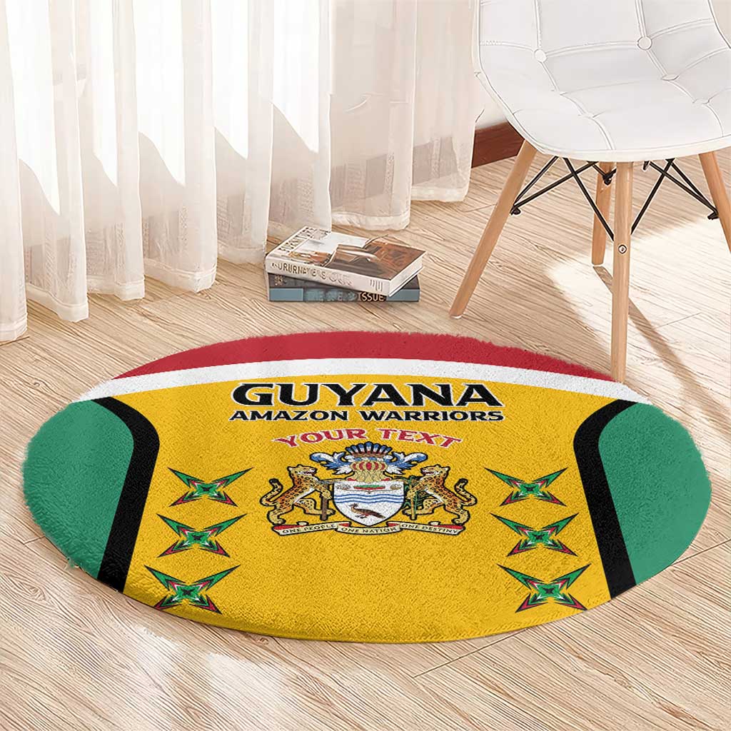 Custom Guyana Cricket Round Carpet Come On Amazon Warriors