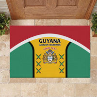 Custom Guyana Cricket Rubber Doormat Come On Amazon Warriors