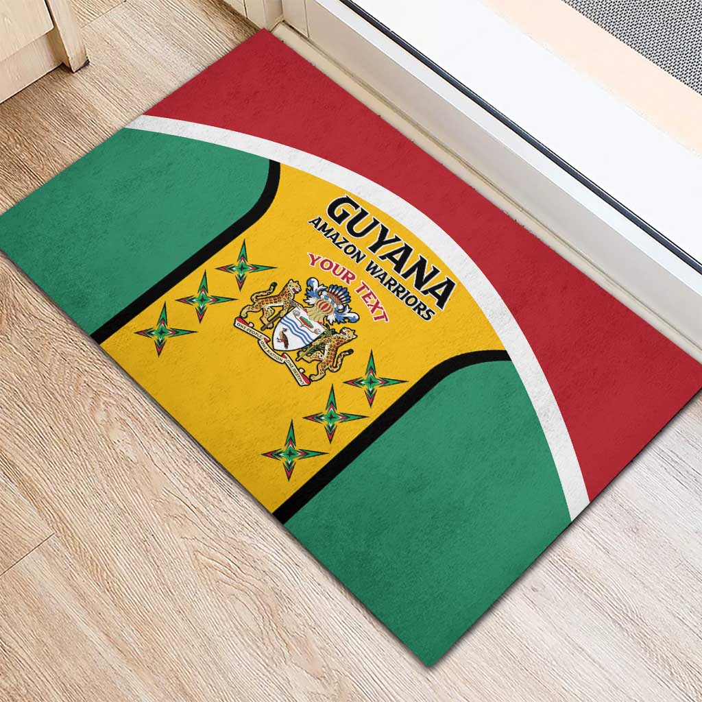 Custom Guyana Cricket Rubber Doormat Come On Amazon Warriors