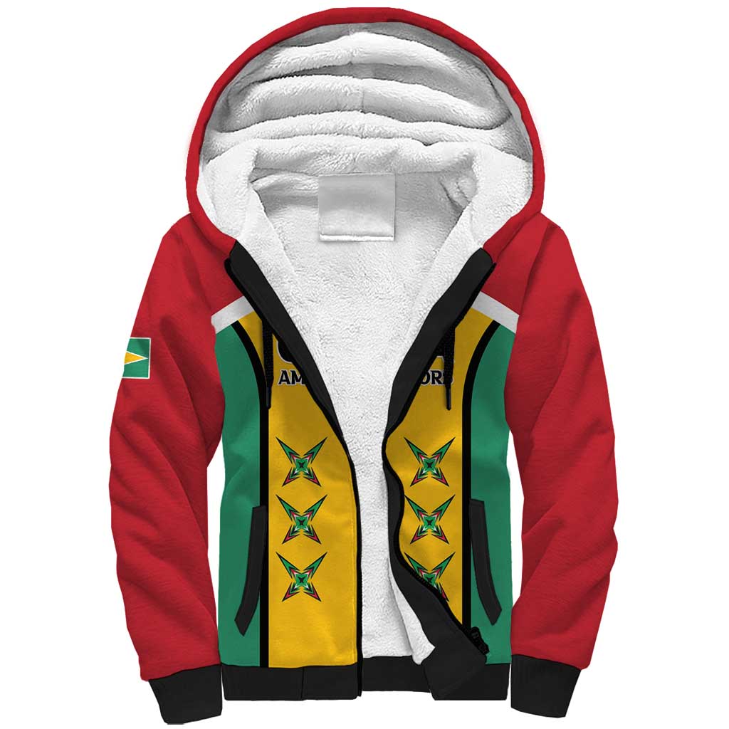 Custom Guyana Cricket Sherpa Hoodie Come On Amazon Warriors