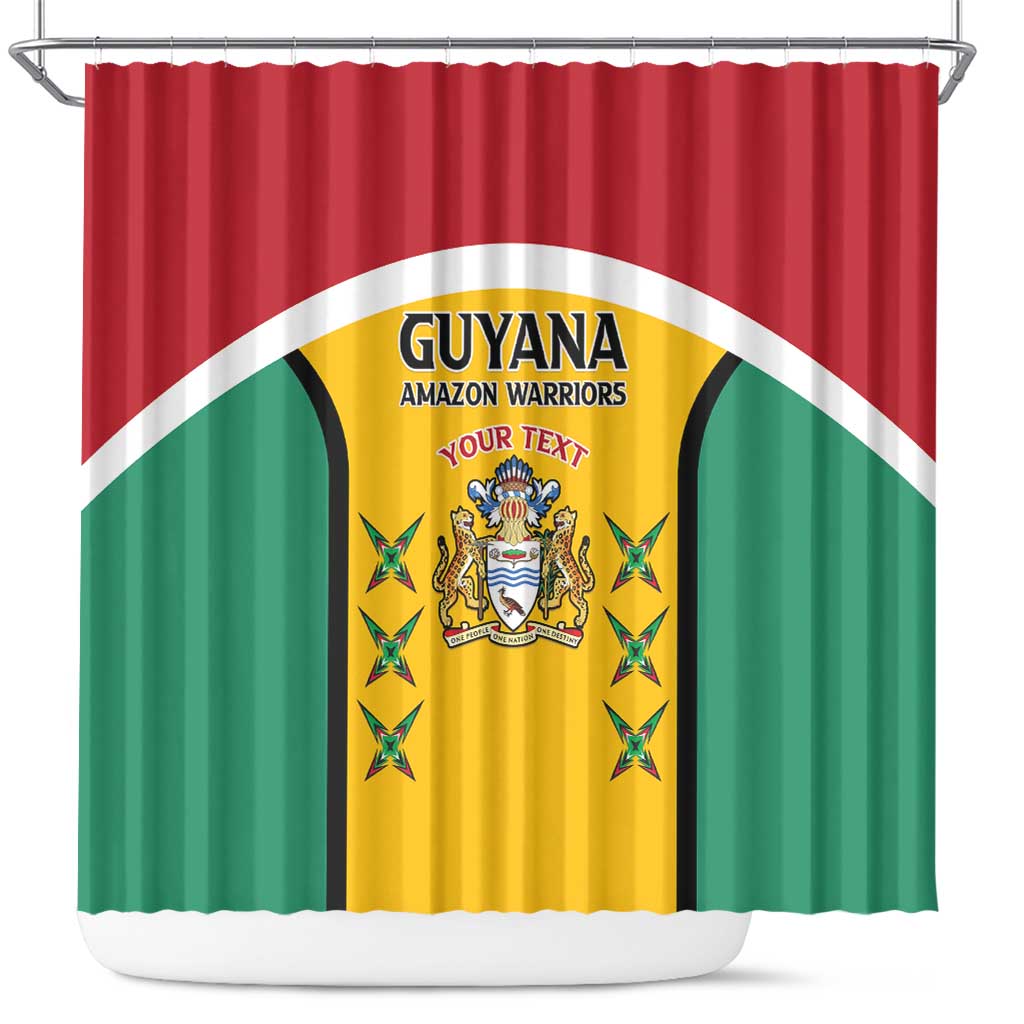 Custom Guyana Cricket Shower Curtain Come On Amazon Warriors