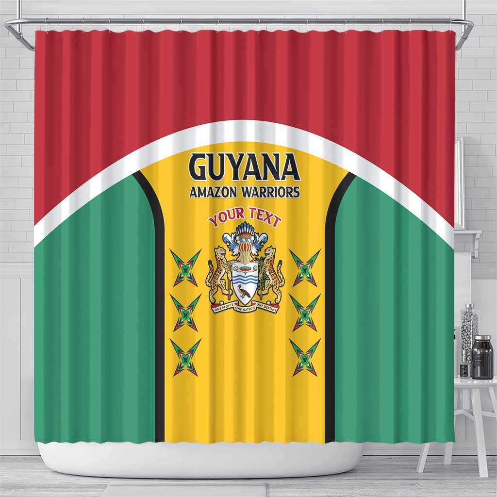 Custom Guyana Cricket Shower Curtain Come On Amazon Warriors