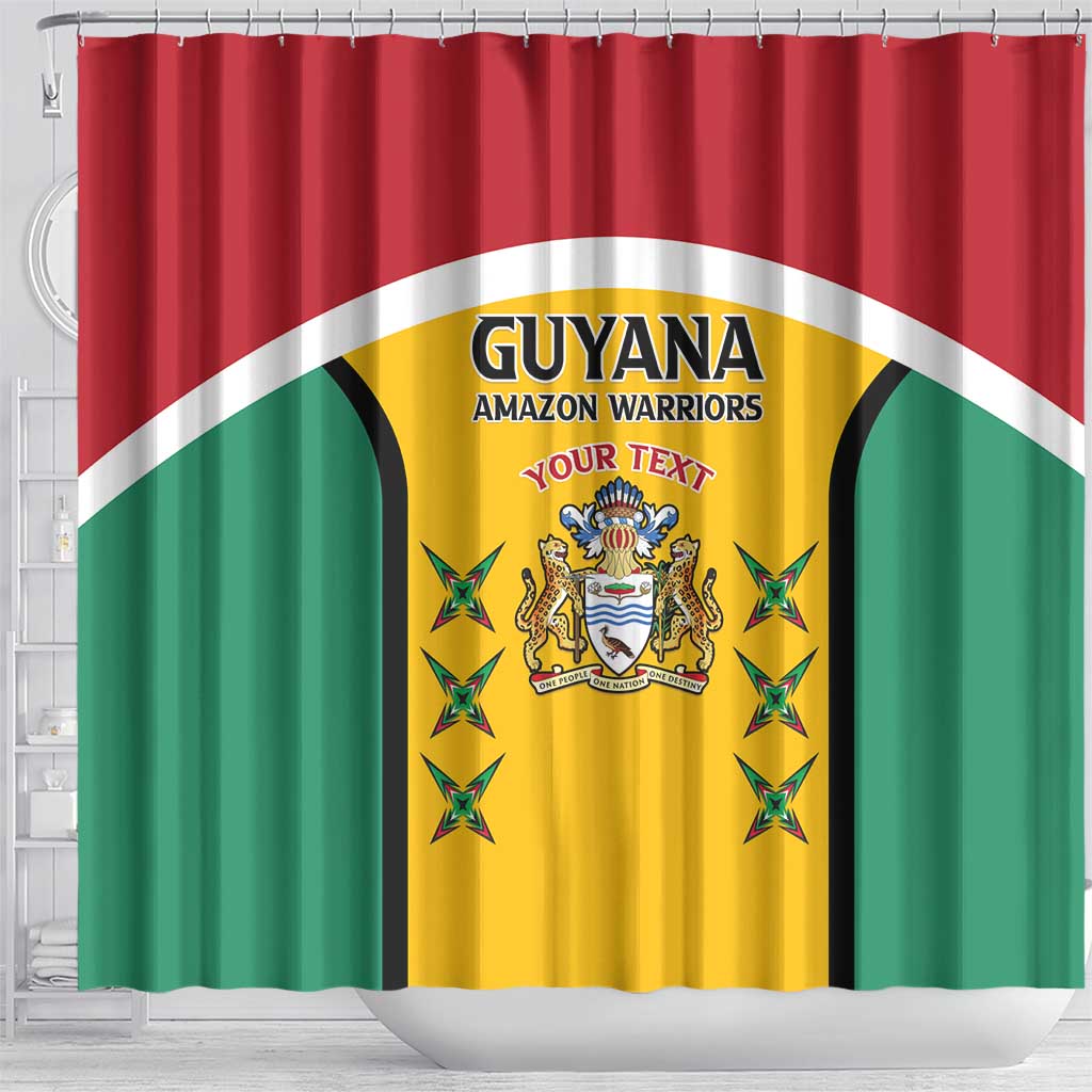 Custom Guyana Cricket Shower Curtain Come On Amazon Warriors