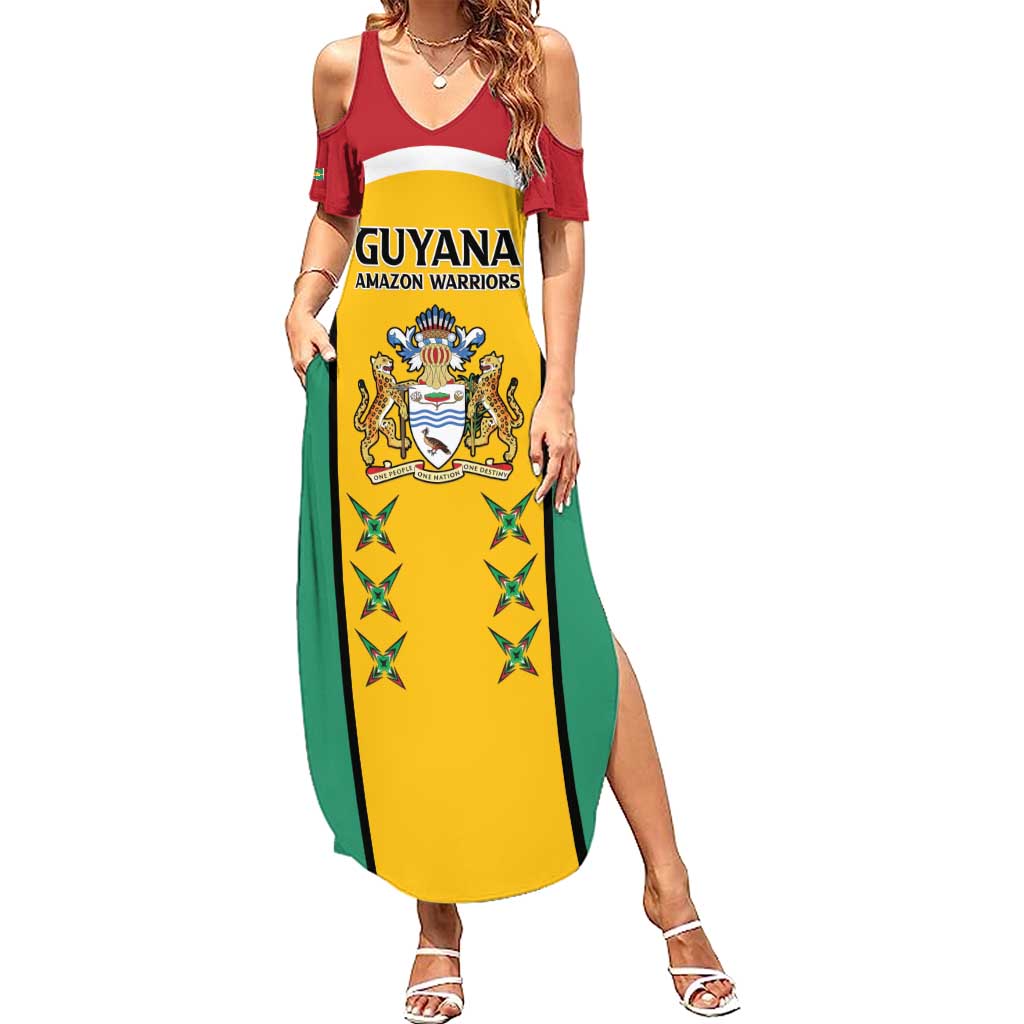Custom Guyana Cricket Summer Maxi Dress Come On Amazon Warriors