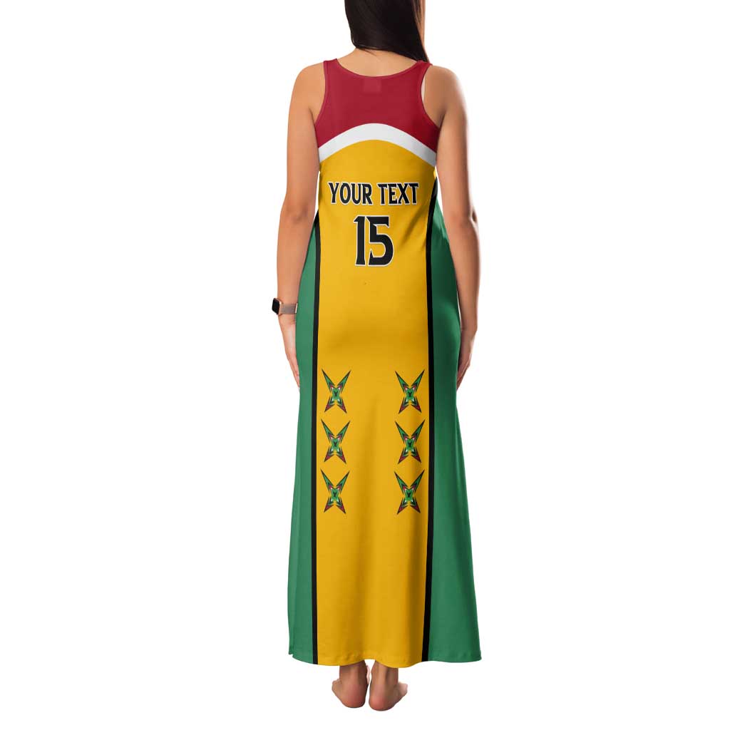 Custom Guyana Cricket Tank Maxi Dress Come On Amazon Warriors
