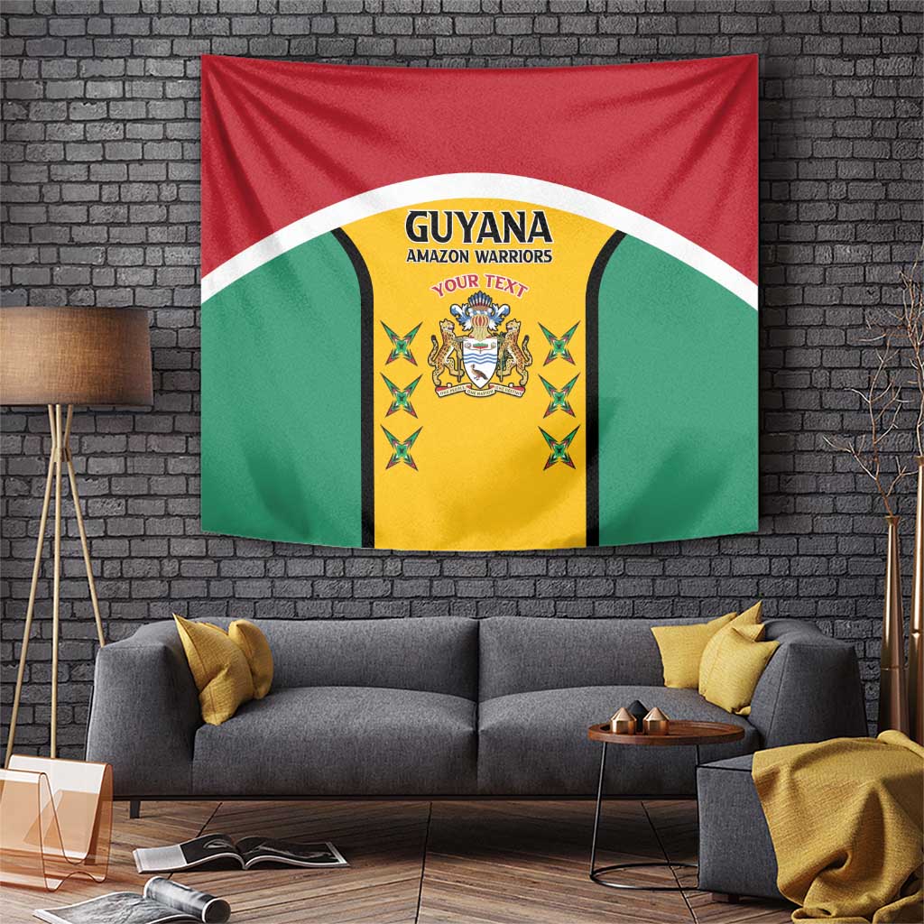 Custom Guyana Cricket Tapestry Come On Amazon Warriors