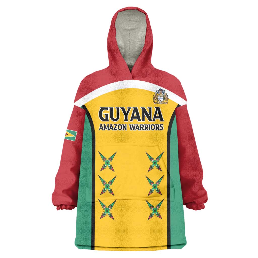Custom Guyana Cricket Wearable Blanket Hoodie Come On Amazon Warriors
