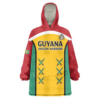 Custom Guyana Cricket Wearable Blanket Hoodie Come On Amazon Warriors