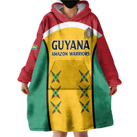Custom Guyana Cricket Wearable Blanket Hoodie Come On Amazon Warriors