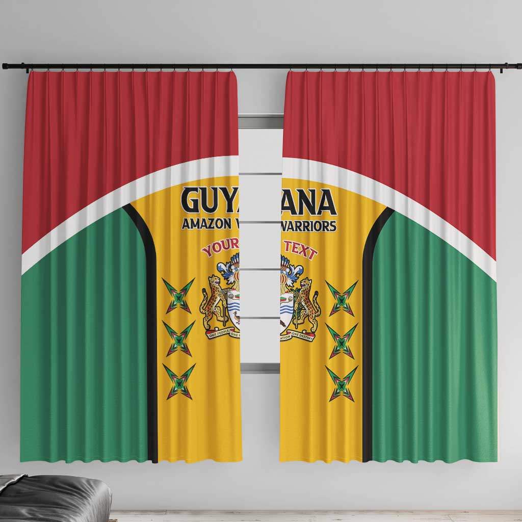 Custom Guyana Cricket Window Curtain Come On Amazon Warriors
