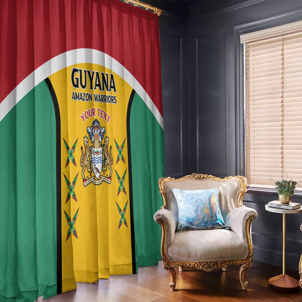 Custom Guyana Cricket Window Curtain Come On Amazon Warriors