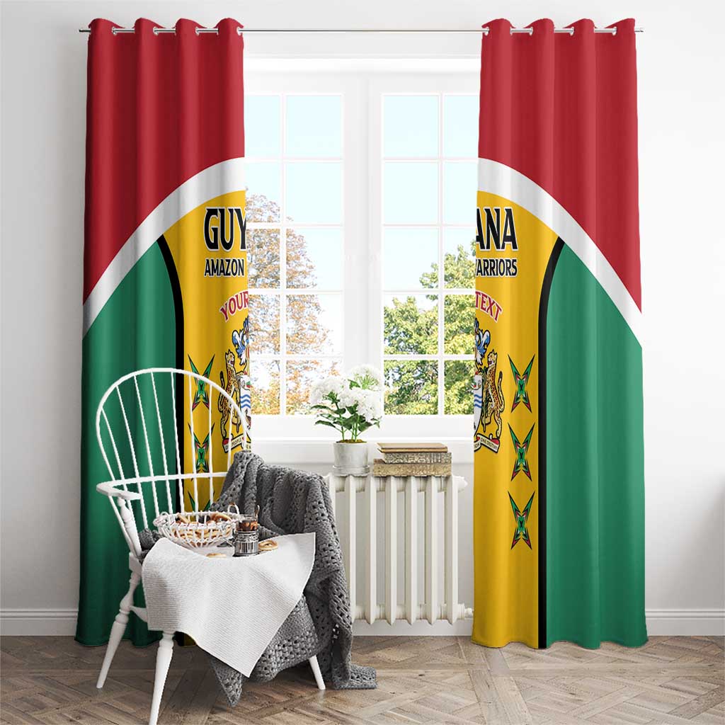 Custom Guyana Cricket Window Curtain Come On Amazon Warriors