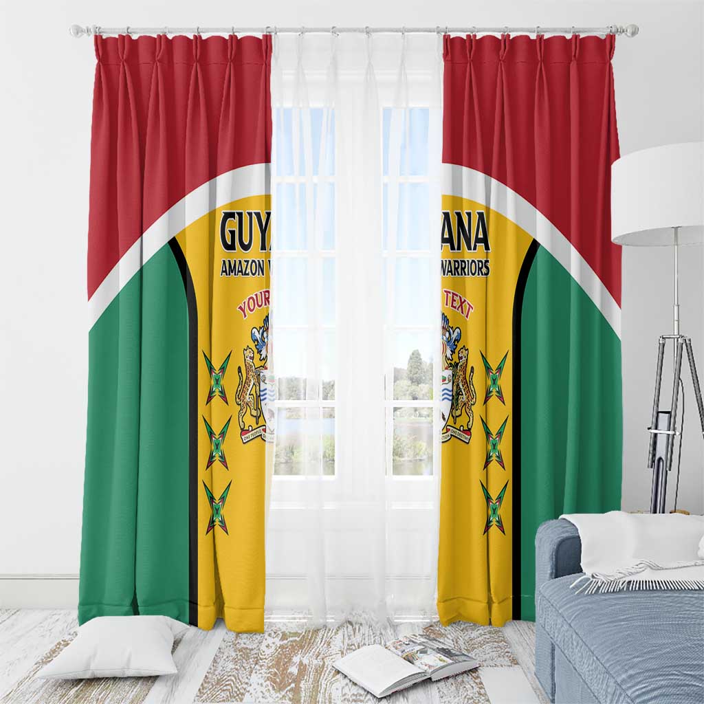 Custom Guyana Cricket Window Curtain Come On Amazon Warriors