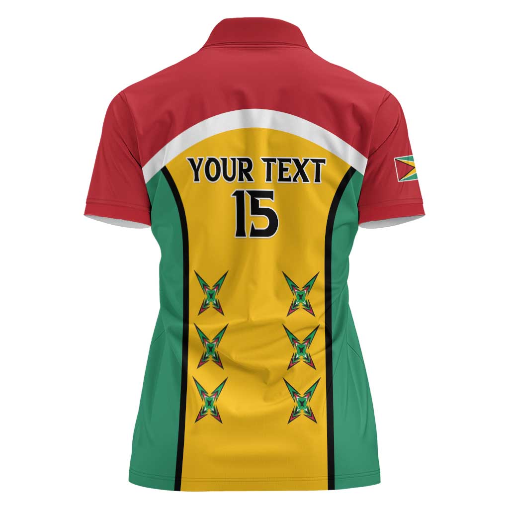 Custom Guyana Cricket Women Polo Shirt Come On Amazon Warriors