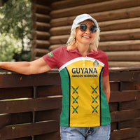 Custom Guyana Cricket Women Polo Shirt Come On Amazon Warriors
