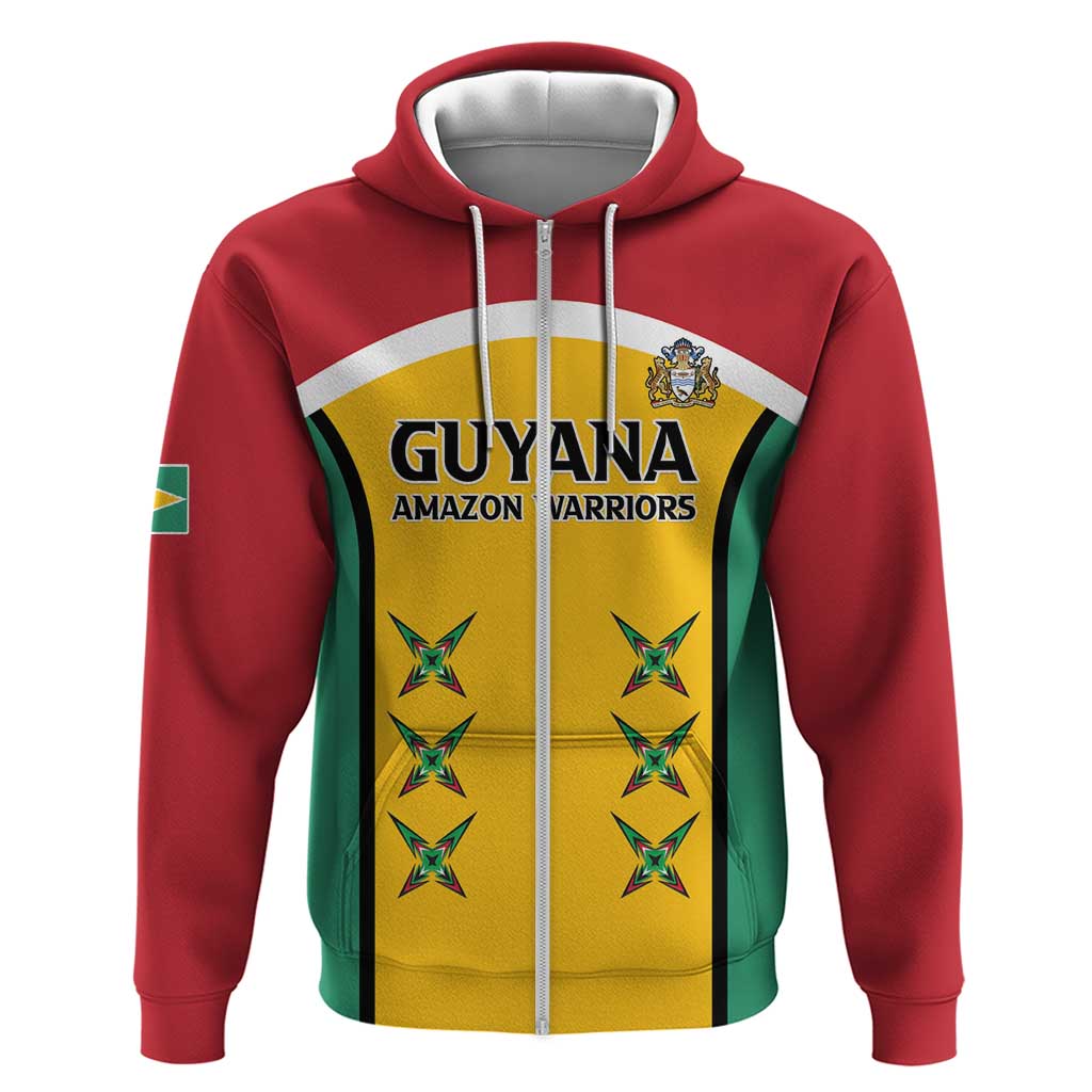 Custom Guyana Cricket Zip Hoodie Come On Amazon Warriors