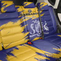 Custom Barbados Royals Cricket Back Car Seat Cover Coat Of Arms Flag Style