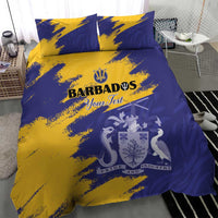 Custom Barbados Royals Cricket Bedding Set Coat Of Arms Flag Style