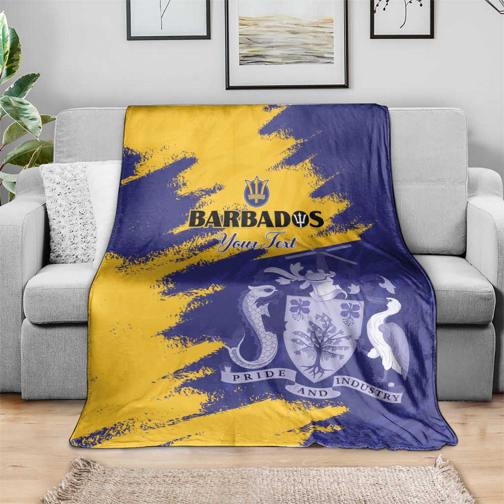 Custom Barbados Royals Cricket Blanket Coat Of Arms Flag Style