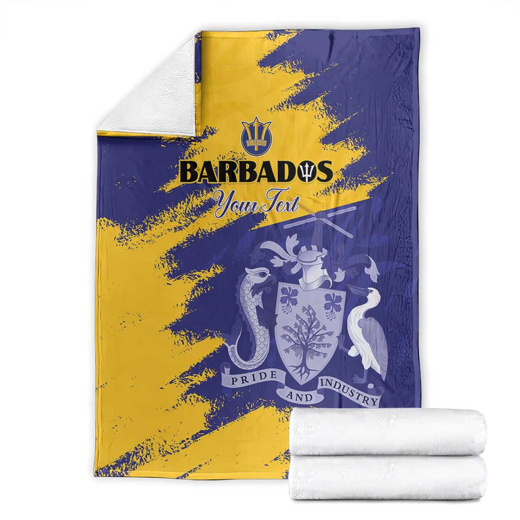 Custom Barbados Royals Cricket Blanket Coat Of Arms Flag Style