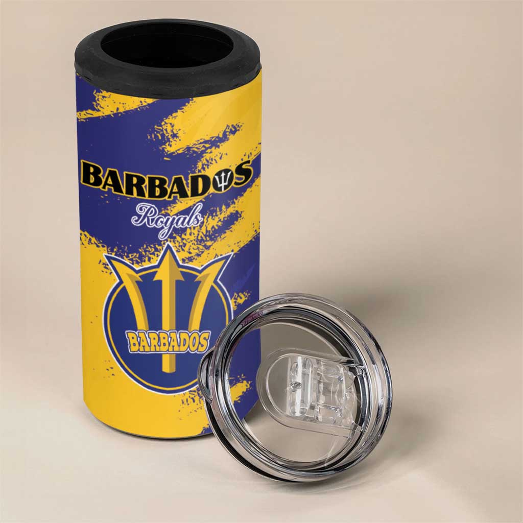 Custom Barbados Royals Cricket 4 in 1 Can Cooler Tumbler Coat Of Arms Flag Style
