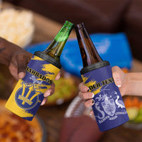 Custom Barbados Royals Cricket 4 in 1 Can Cooler Tumbler Coat Of Arms Flag Style