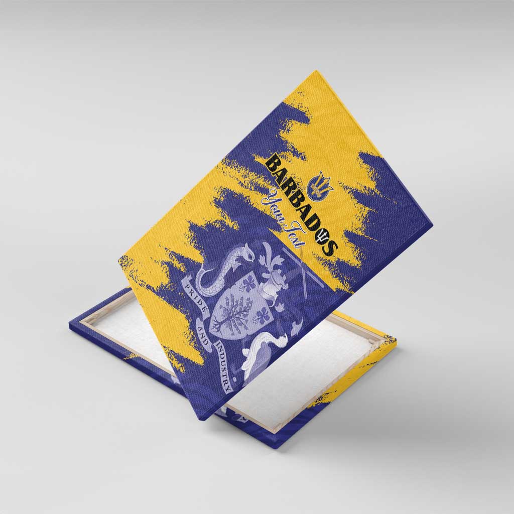 Custom Barbados Royals Cricket Canvas Wall Art Coat Of Arms Flag Style