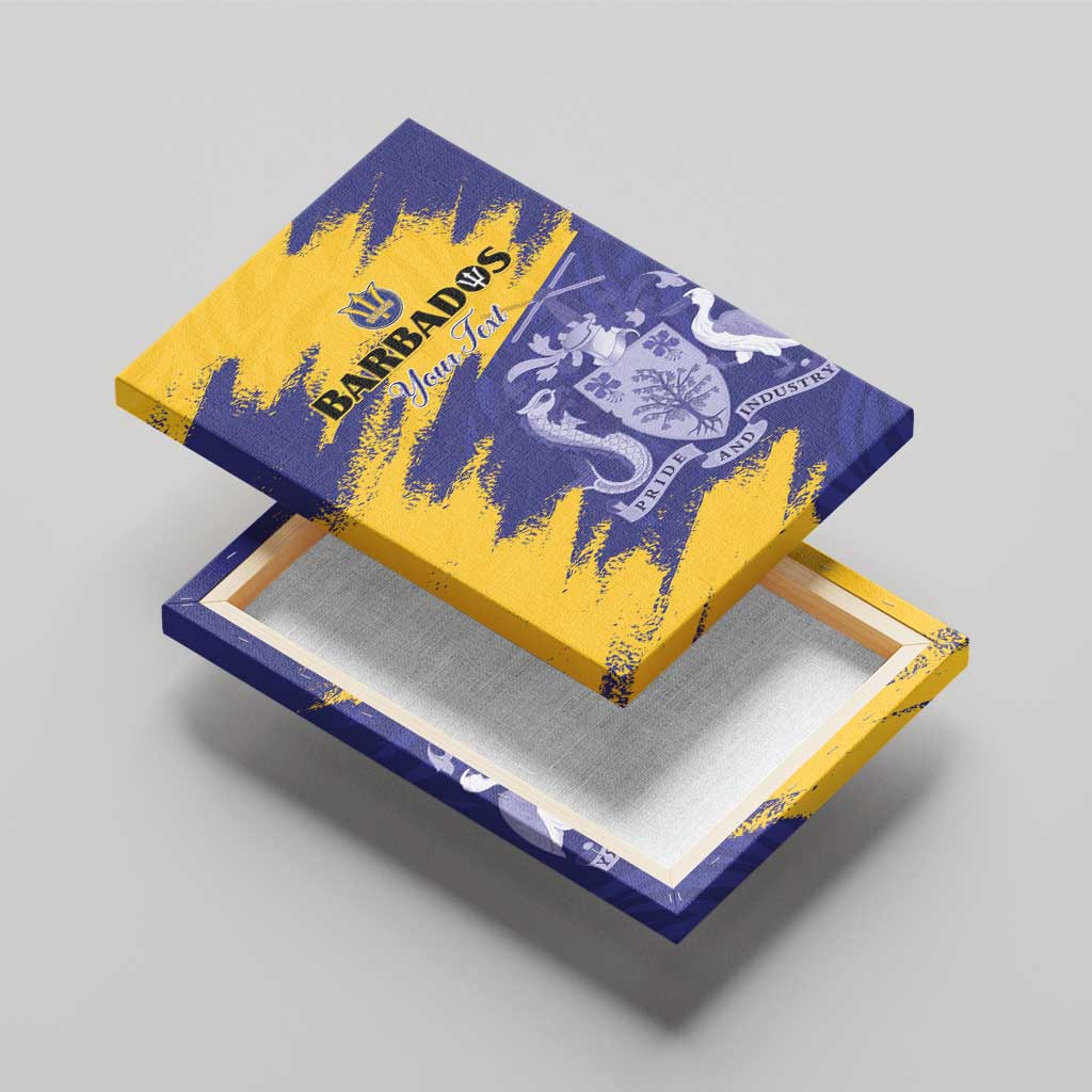 Custom Barbados Royals Cricket Canvas Wall Art Coat Of Arms Flag Style