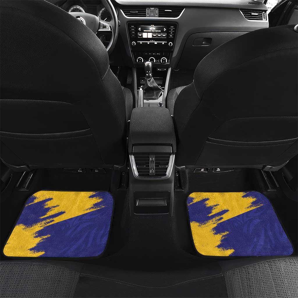 Custom Barbados Royals Cricket Car Mats Coat Of Arms Flag Style