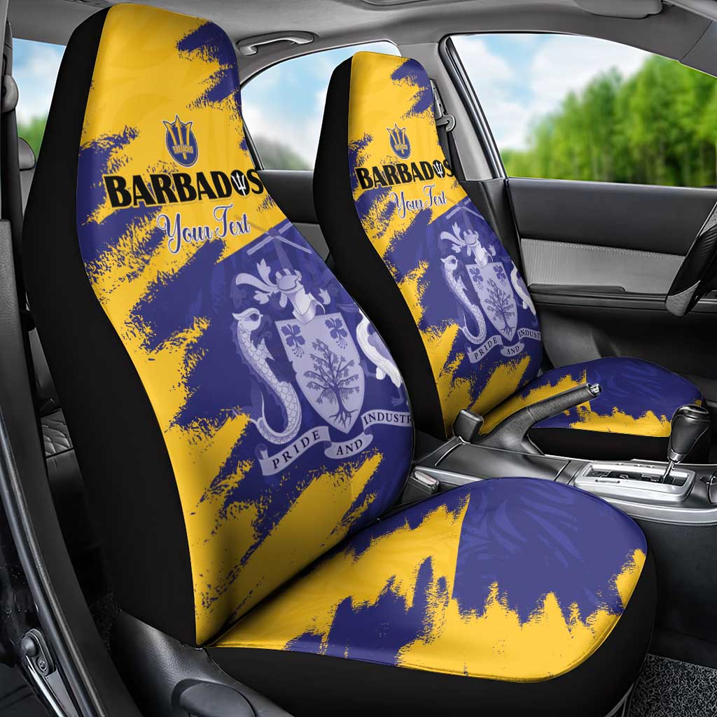Custom Barbados Royals Cricket Car Seat Cover Coat Of Arms Flag Style