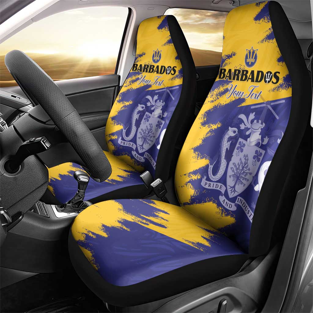 Custom Barbados Royals Cricket Car Seat Cover Coat Of Arms Flag Style