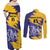 Custom Barbados Royals Cricket Couples Matching Off Shoulder Maxi Dress and Long Sleeve Button Shirt Coat Of Arms Flag Style