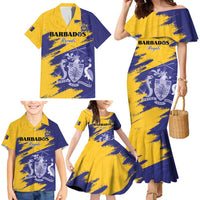 Custom Barbados Royals Cricket Family Matching Mermaid Dress and Hawaiian Shirt Coat Of Arms Flag Style