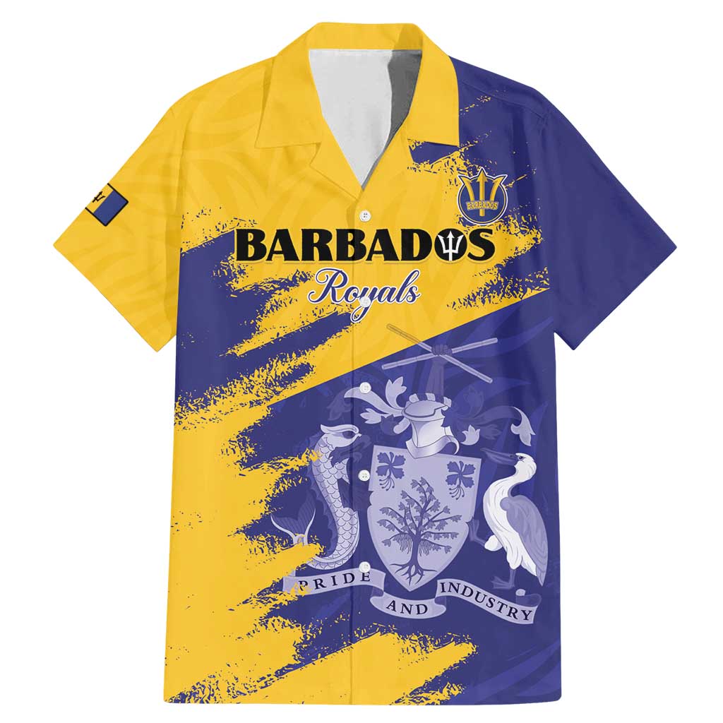 Custom Barbados Royals Cricket Family Matching Mermaid Dress and Hawaiian Shirt Coat Of Arms Flag Style
