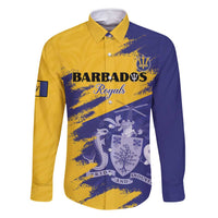 Custom Barbados Royals Cricket Family Matching Off Shoulder Maxi Dress and Hawaiian Shirt Coat Of Arms Flag Style