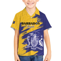 Custom Barbados Royals Cricket Family Matching Puletasi and Hawaiian Shirt Coat Of Arms Flag Style