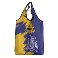 Custom Barbados Royals Cricket Grocery Bag Coat Of Arms Flag Style