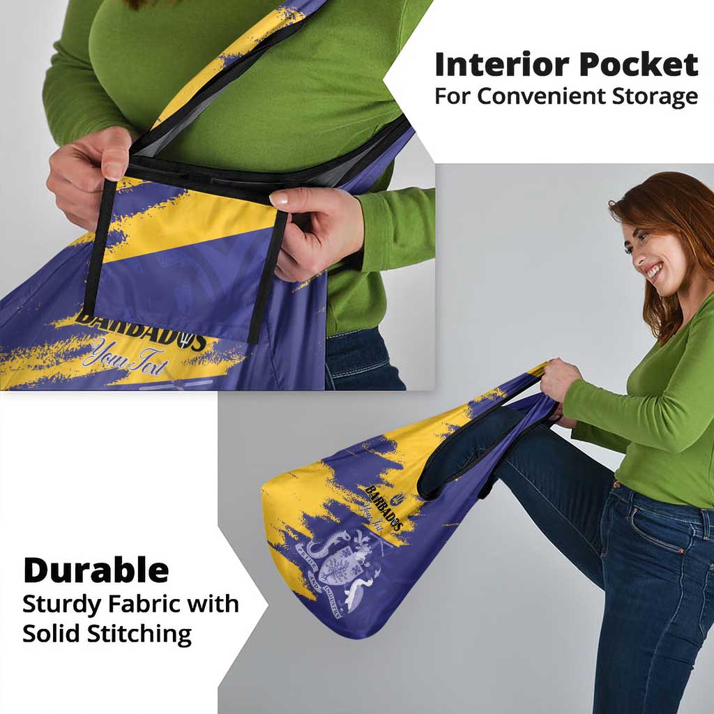 Custom Barbados Royals Cricket Grocery Bag Coat Of Arms Flag Style