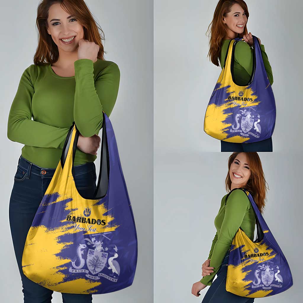 Custom Barbados Royals Cricket Grocery Bag Coat Of Arms Flag Style
