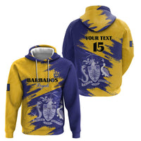 Custom Barbados Royals Cricket Hoodie Coat Of Arms Flag Style