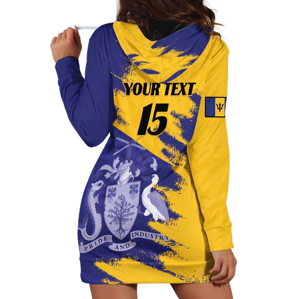 Custom Barbados Royals Cricket Hoodie Dress Coat Of Arms Flag Style