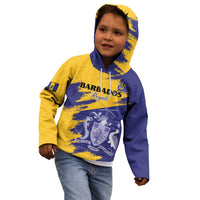 Custom Barbados Royals Cricket Kid Hoodie Coat Of Arms Flag Style