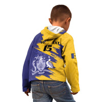 Custom Barbados Royals Cricket Kid Hoodie Coat Of Arms Flag Style