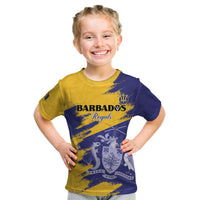 Custom Barbados Royals Cricket Kid T Shirt Coat Of Arms Flag Style