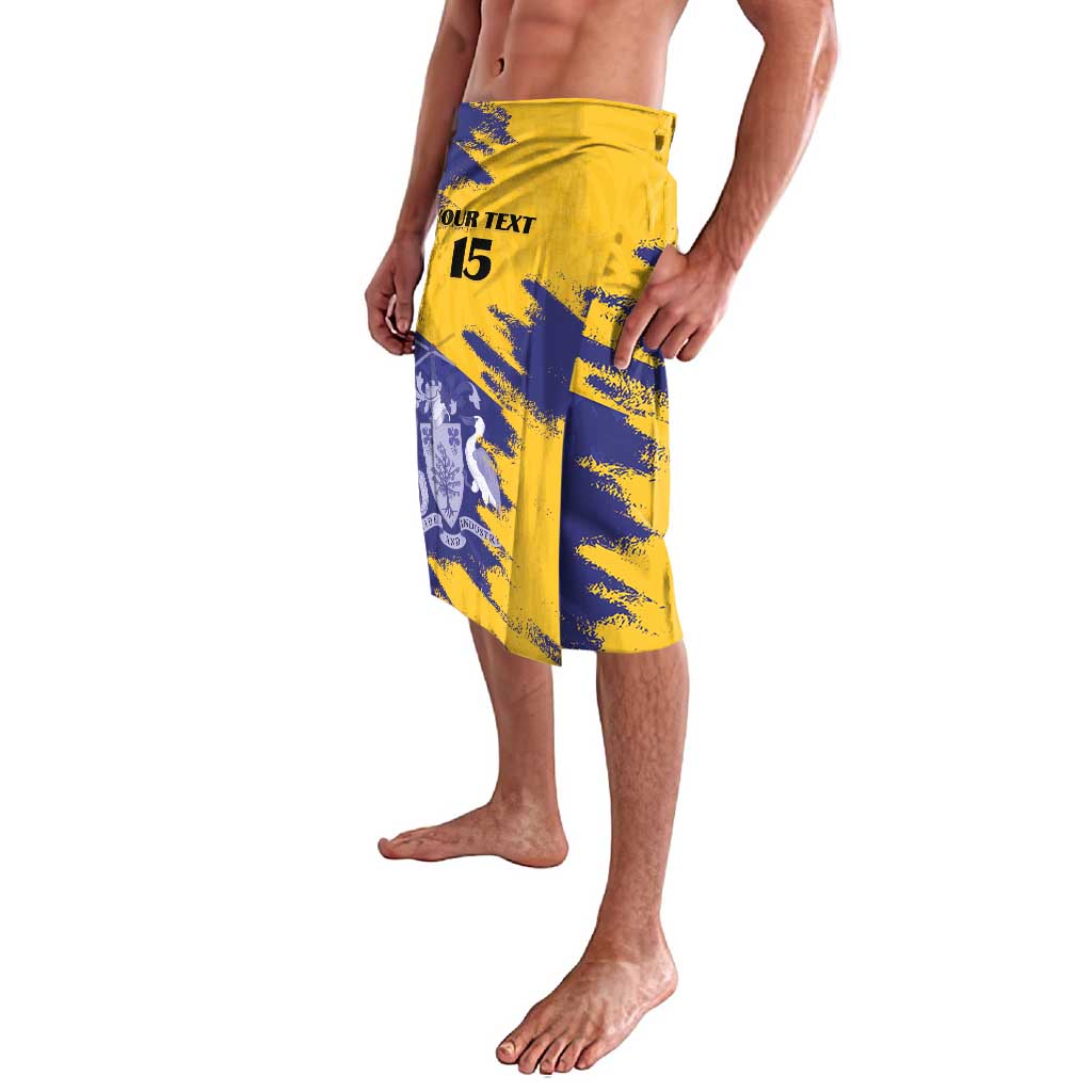 Custom Barbados Royals Cricket Lavalava Coat Of Arms Flag Style