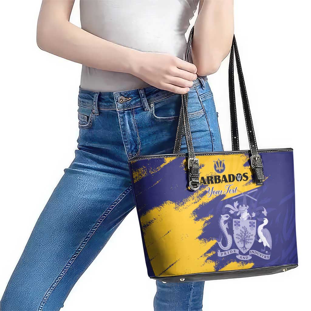 Custom Barbados Royals Cricket Leather Tote Bag Coat Of Arms Flag Style