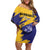 Custom Barbados Royals Cricket Off Shoulder Short Dress Coat Of Arms Flag Style