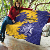 Custom Barbados Royals Cricket Quilt Coat Of Arms Flag Style
